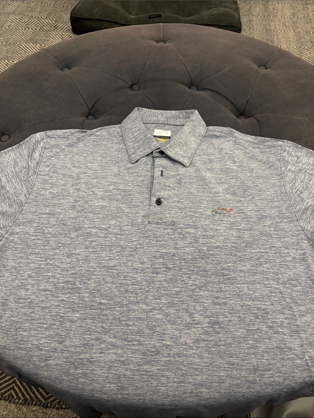 Greg Norman Collection Heathered Light Blue Polo